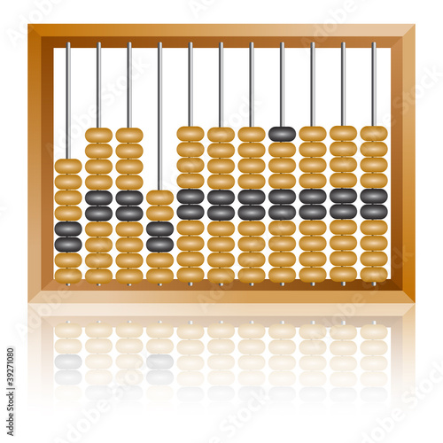 old wooden abacus close up