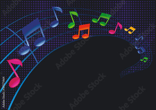 Abstrakte Musiknoten