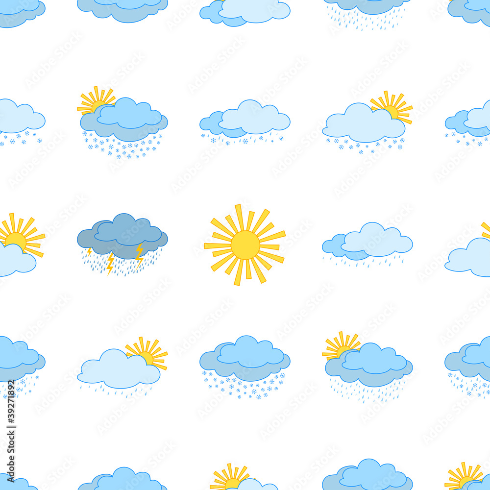 Meteorological symbols, seamless Meteorological symbols, seamless