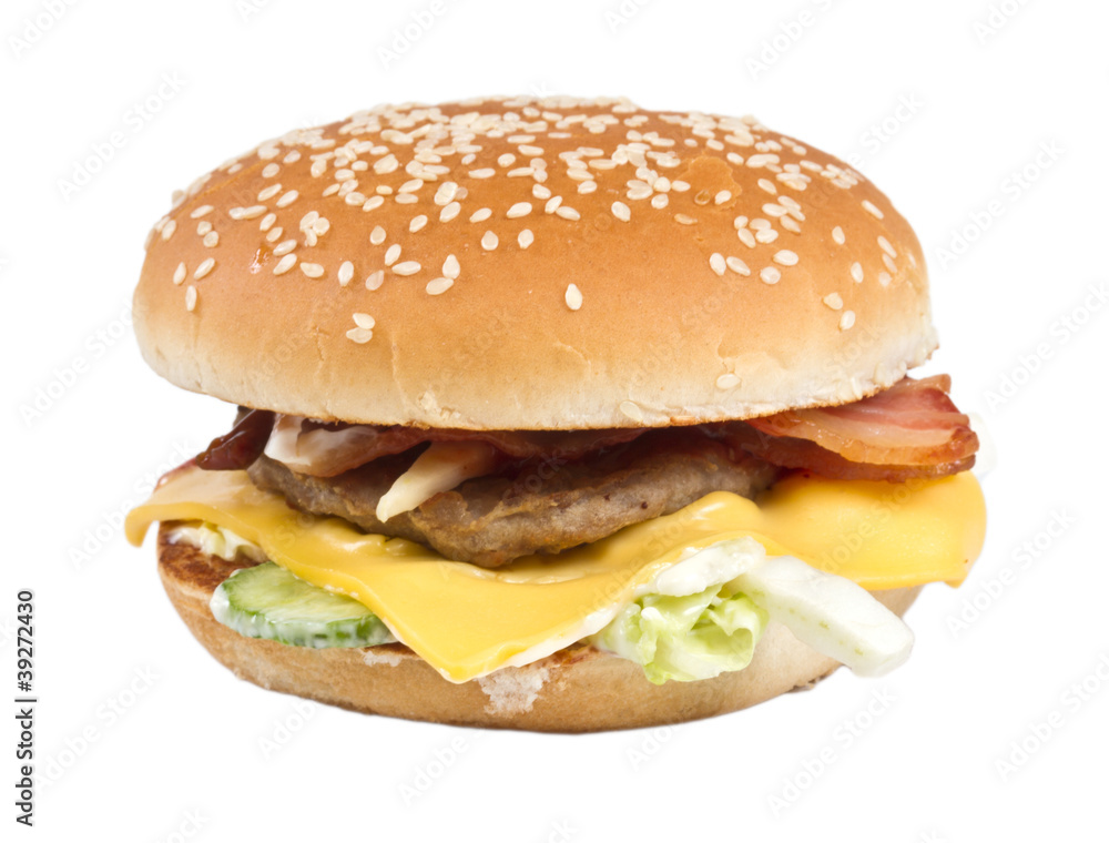 hamburger isolated on white hamburger isolated on white