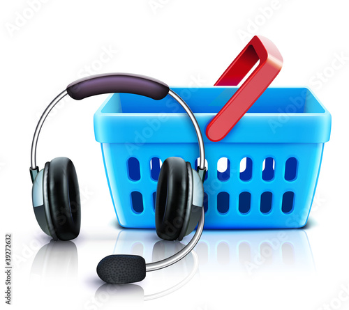 nline shopping support concept