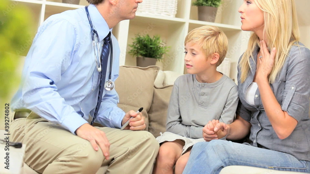 Doctor on Home Visit to Young Patient Doctor on Home Visit to Young Patient