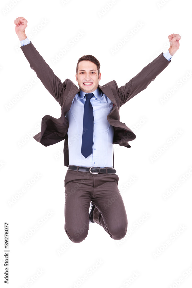 business man jumping in the air business man jumping in the air