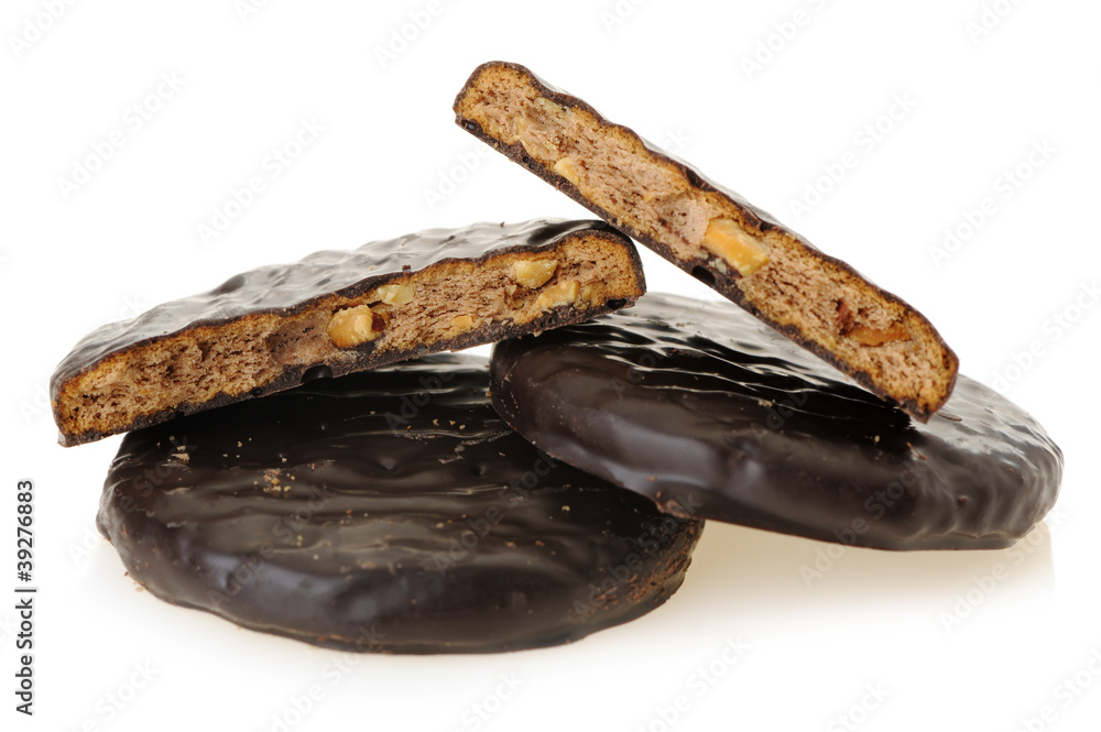 chocolate chip cookies isolated on a white background. chocolate chip cookies isolated on a white background.