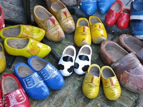 Ancient wooden shoes