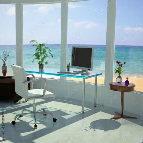Schilderij op canvas Home Office
