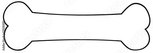 Outlined Dog Bone