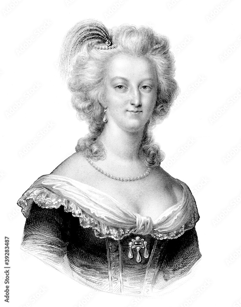 Queen Marie-Antoinette - 18th - obrazy, fototapety, plakaty 