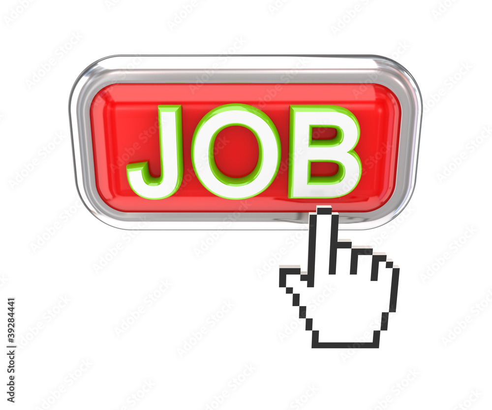 JOB button and white cursor.