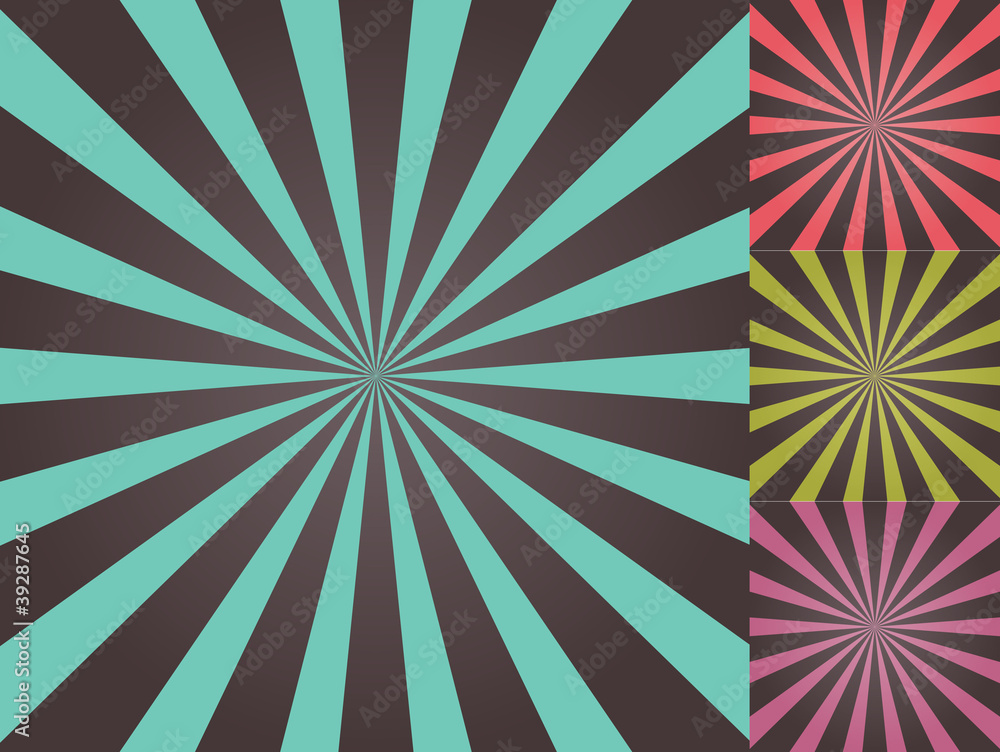 Fototapeta premium Abstract colored sunburst background