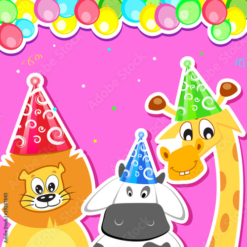 Animal Birthday Party © vectomart