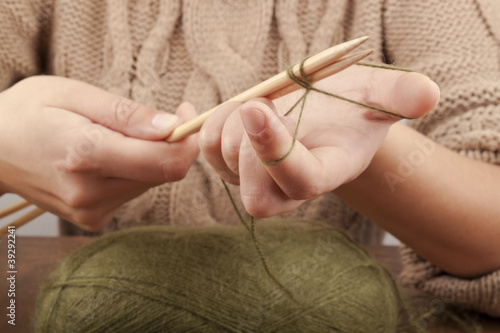 process of knitting