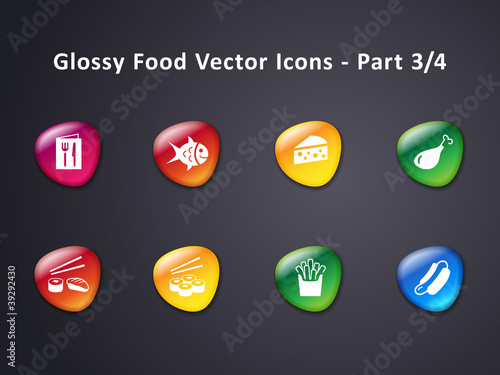 0205 Glossy Food Web Icons 3