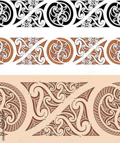 Maori styled seamless pattern