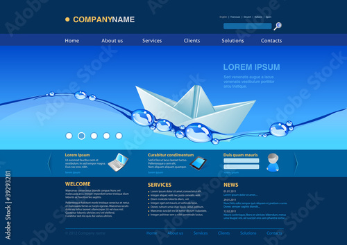 Website template: Innovation, Business, Ecology etc.