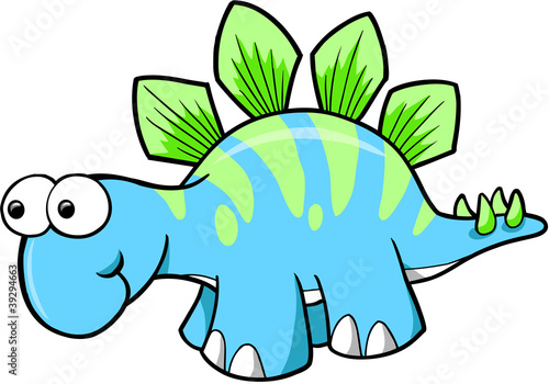 Silly Stegosaurus Dinosaur Vector