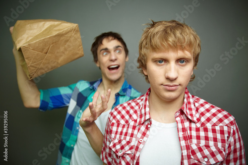 Принти на полотні Paper bag explosion