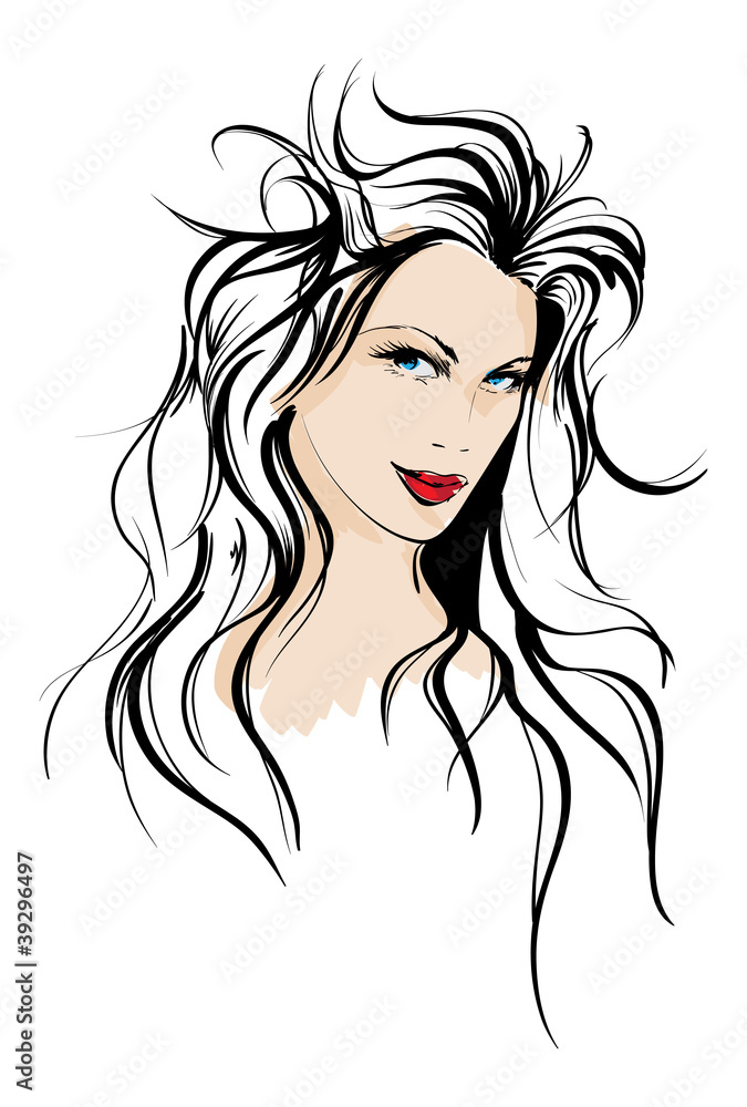 Fototapeta premium beauty girl face