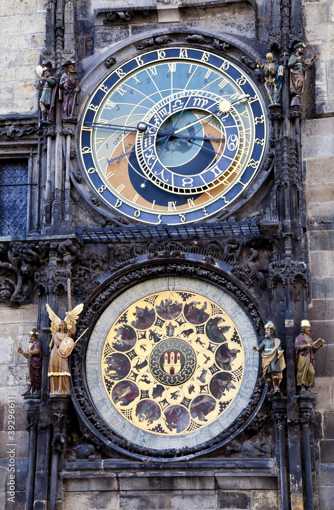 astronomical clock in old town square, prague, czech republic