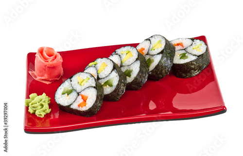 japan vegetarian roll with vegetables