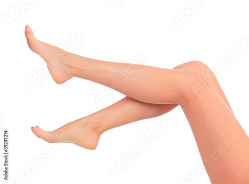 Long female legs after depilation