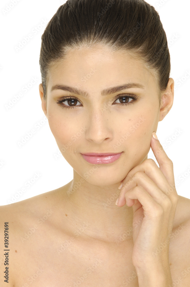 Close-up portrait of a fresh and beautiful young fashion model Close-up portrait of a fresh and beautiful young fashion model