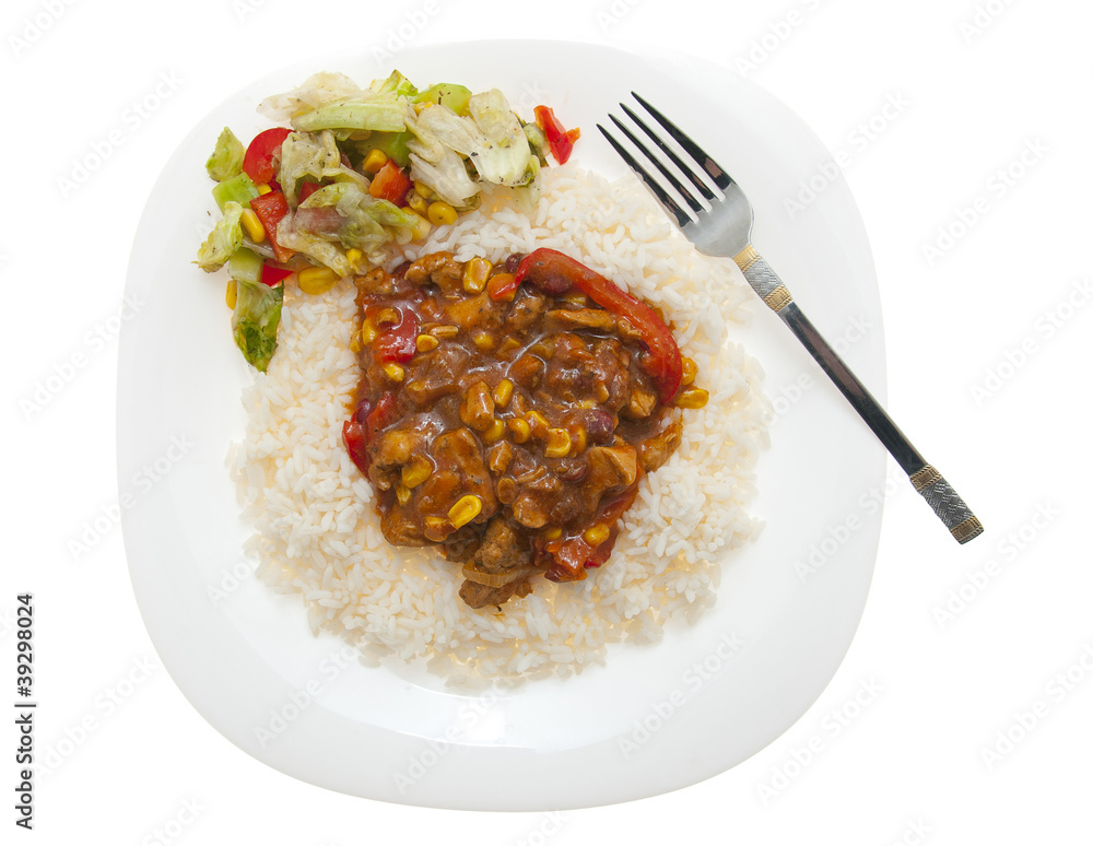 Fototapeta premium Chicken with rice