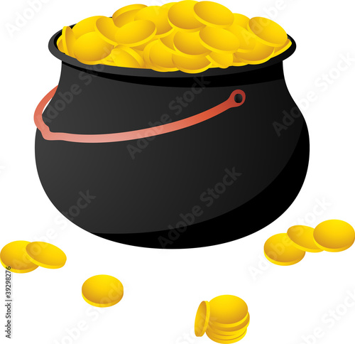 A Pot full of gold coins icon.