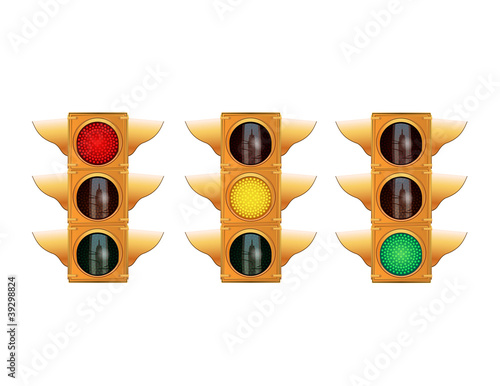 yellow stoplight
