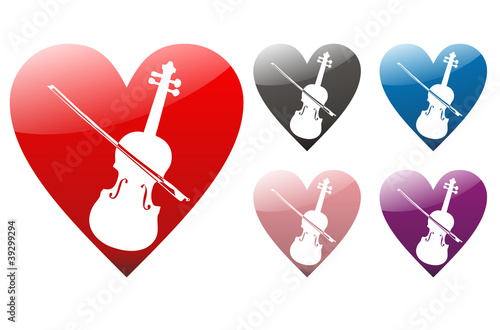 Herz mit Geige