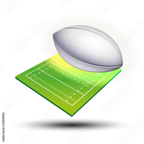 Symbole glossy vectoriel Rugby / Ovalie