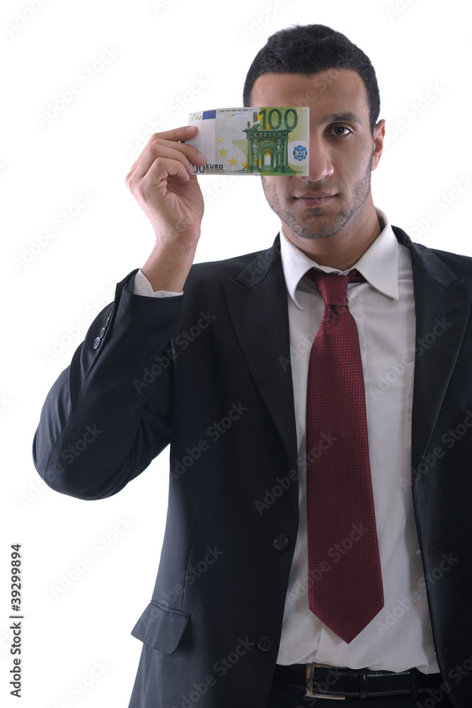 Business man holding money Business man holding money