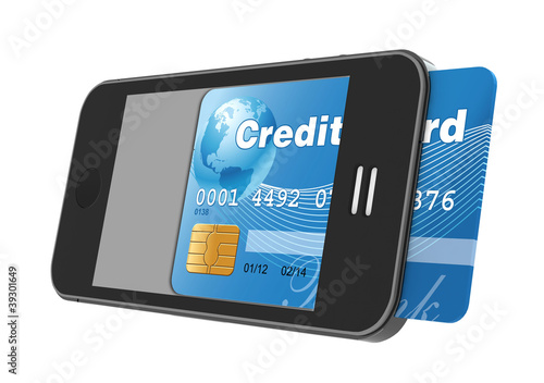 smartphone with credit card
