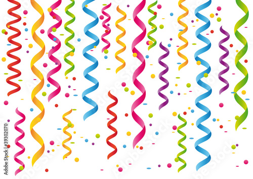 Party streamers and confetti.