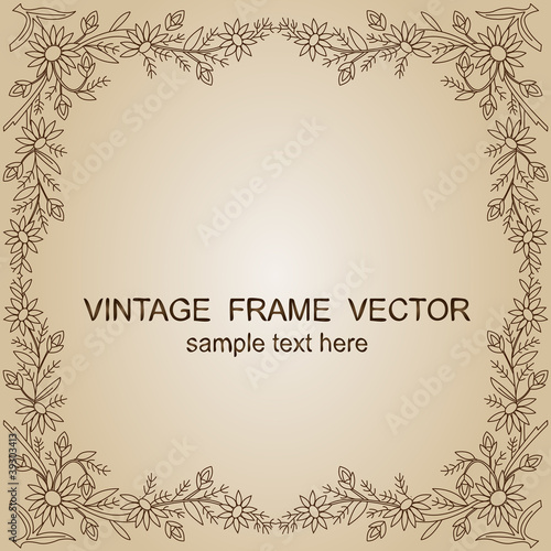 Vector conceptual vintage frame