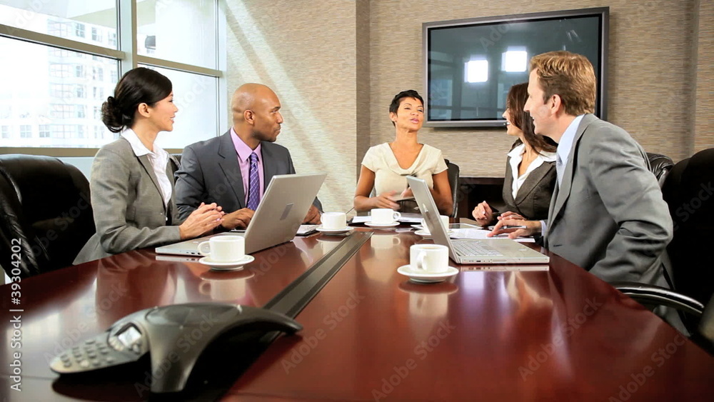 News of Success for Multi Ethnic Business Team News of Success for Multi Ethnic Business Team