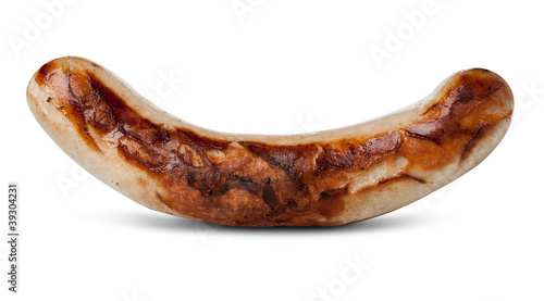 Obraz na plátně Grilled barbecue sausage