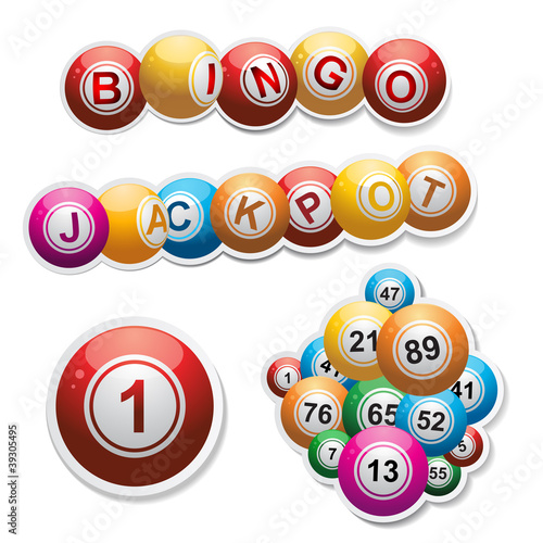 bingo stickers set