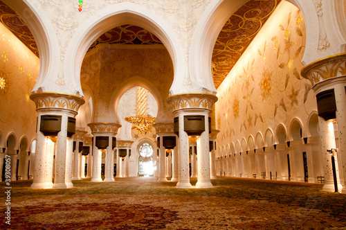Canvas Print Sheikh Zayed mosque inside