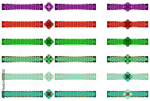 Variety of colorful celtic borders
