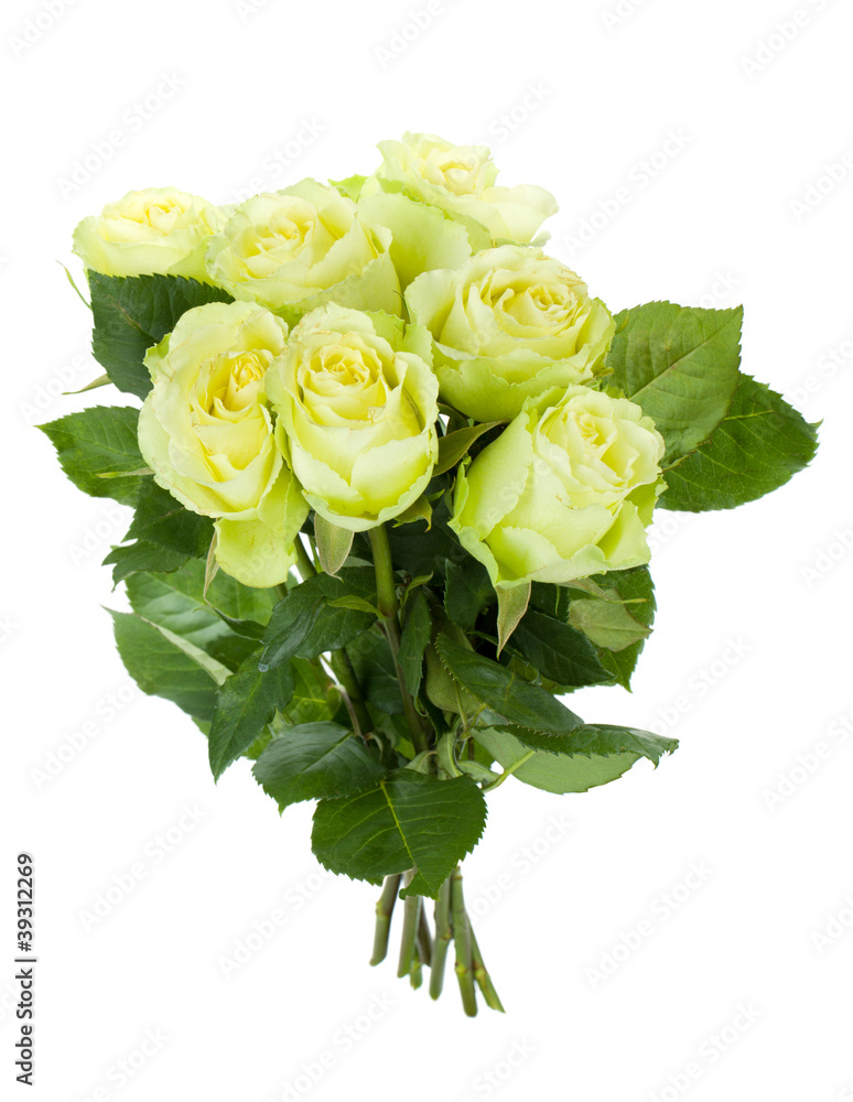 Obraz premium Green roses bouquet