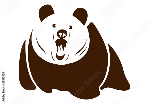 Wild bear silhouette