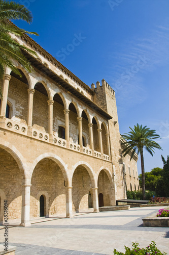 Almudaina palace in Palma de Mallorca,Majorca island from Spain