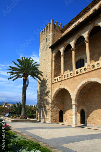 Almudaina palace in Palma de Mallorca Majorca island from Spain