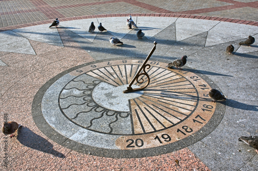 The sundial on granite base