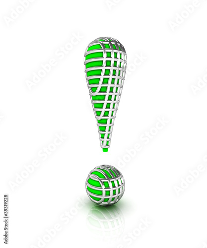 3D exclamation mark