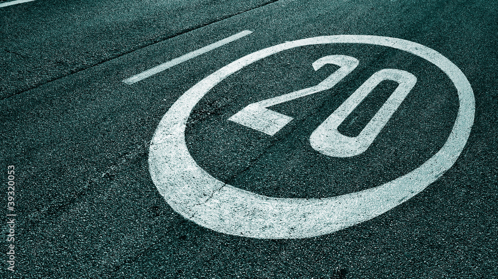 Fototapeta premium speed limit sign