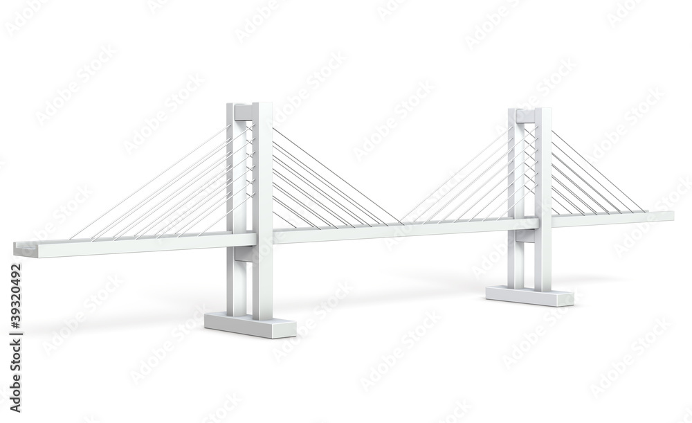Model of cable-stayed bridge