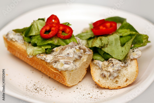 Cream and Mushroom Sandwiches