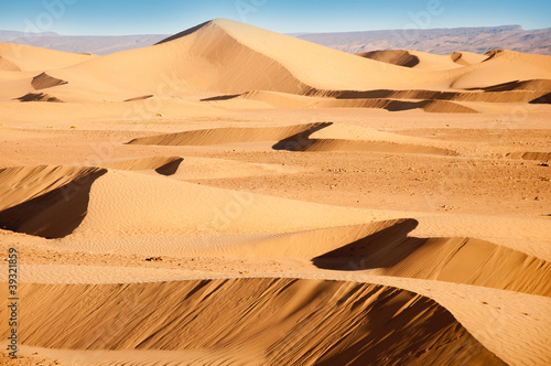 Sand dunes  Moroccan Sahara